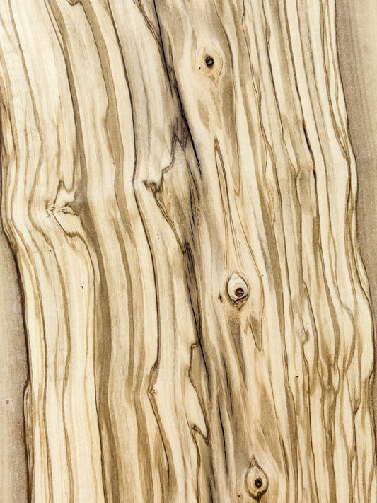 OLIVEWOOD: Italian Live Edge Figured, Slab 41.5"x 6-9"x 3/4" - WE1350