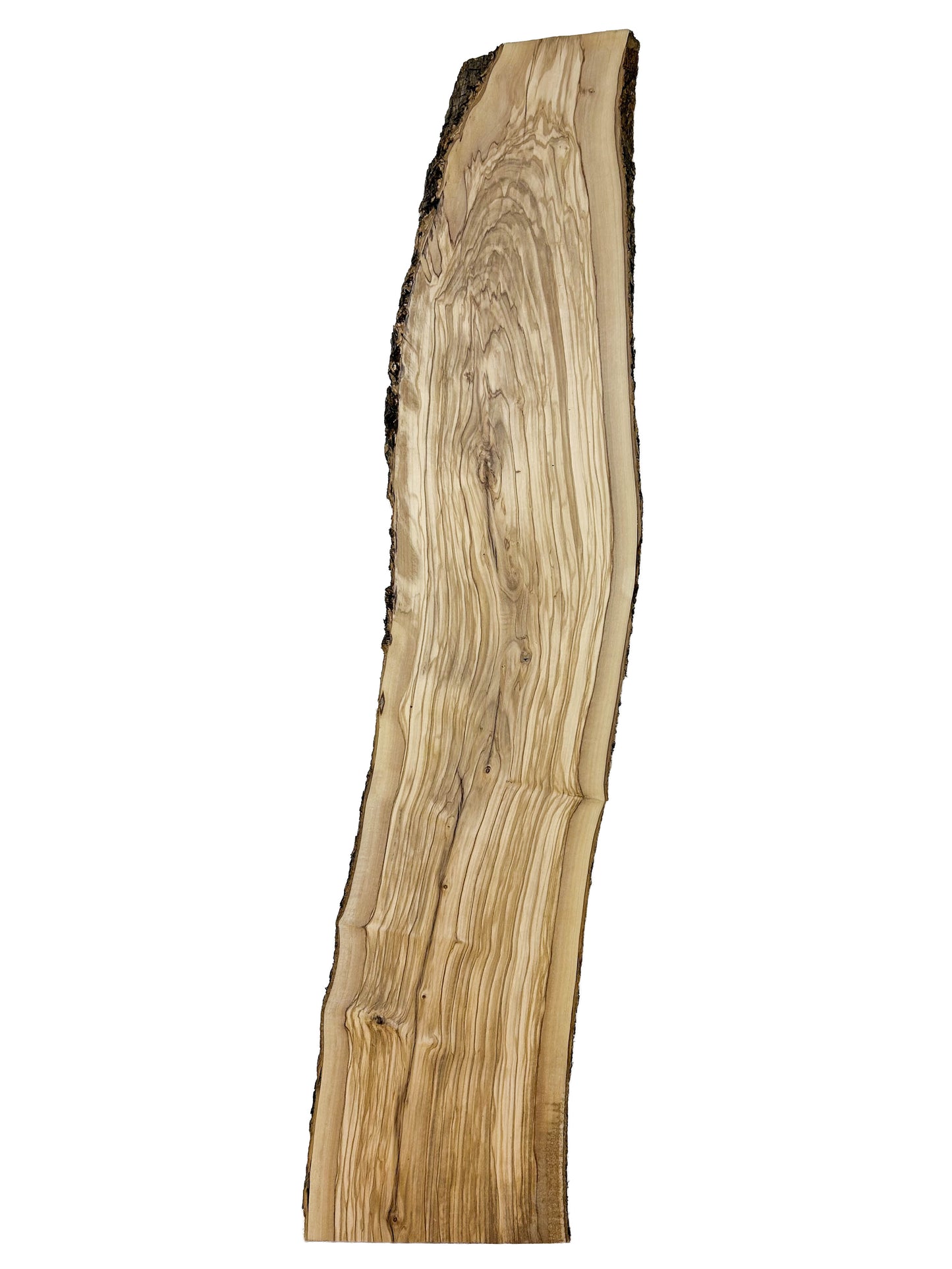 OLIVEWOOD: Italian Live Edge Figured, Slab 41.5"x 6-9"x 3/4" - WE1350