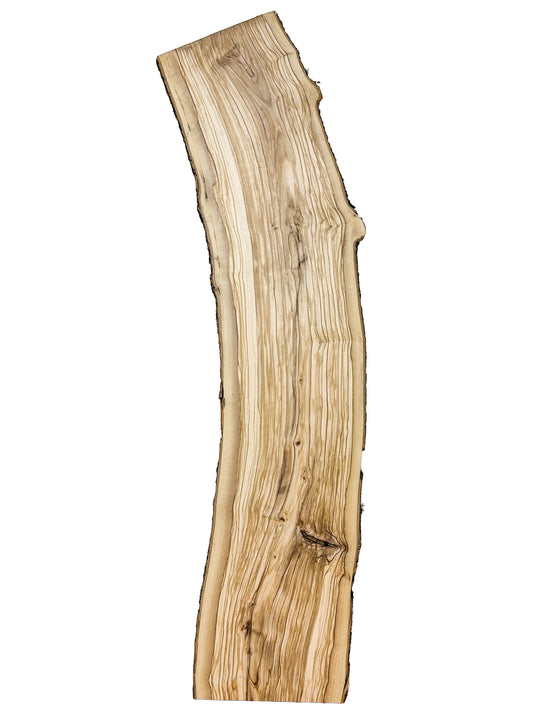 OLIVEWOOD: Italian Live Edge Figured, Slab 42"x 9-9.5"x 3/4" - WE1351