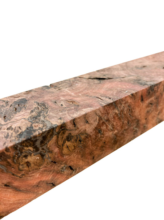 Australian Western Red Box Burl Pool Cue/Spindle/Turning Blank - 14-7/8"x2.5"x2.5" WE1361