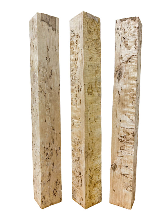 Birch Masur Pool Cue/Spindle/Turning Squares - 1.5" x 1.5" x 12"  E136