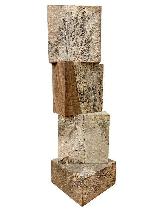 Spalted Figured Jatoba Bowl Blank - 4" x 4" x 2" WE1404