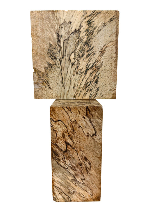 Spalted Figured Jatoba Bowl Blank - 4" x 4" x 2" WE1404