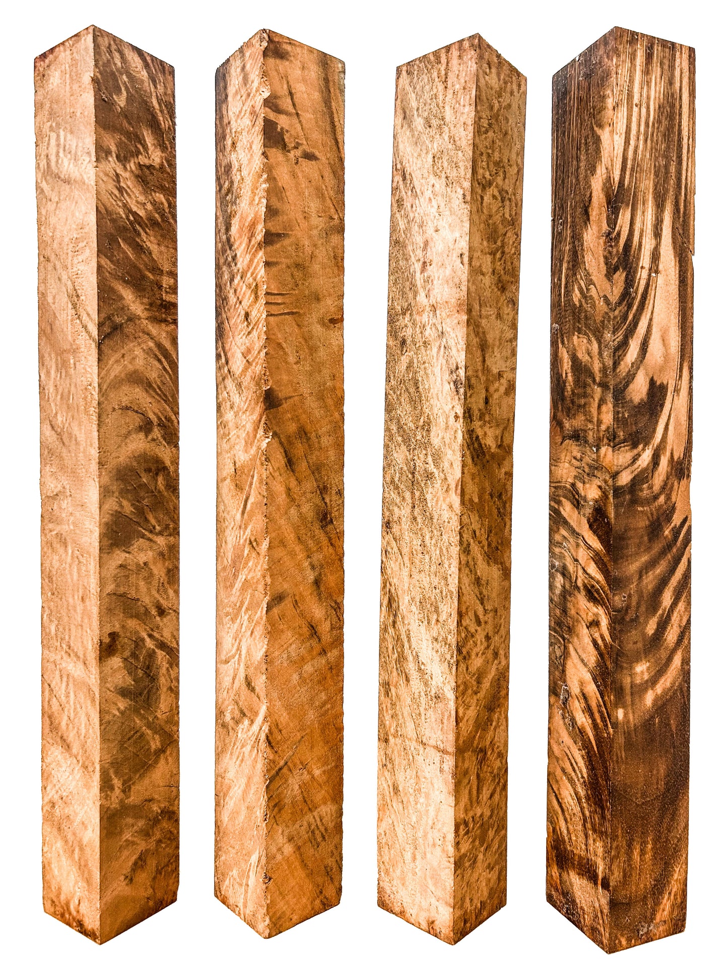 Goncalo Alves/Tigerwood CROTCH Figure Turning Squares - 18" x 2" x 2"  WE1430