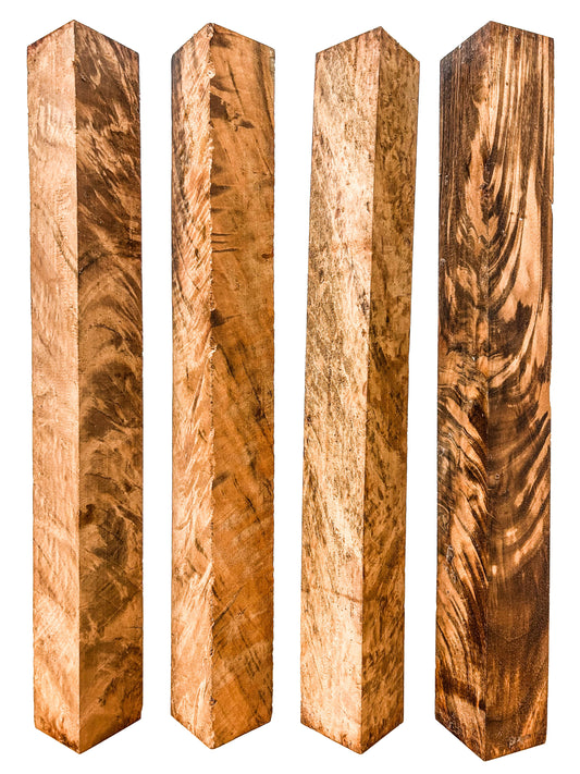 Goncalo Alves/Tigerwood CROTCH Figure Turning Squares - 18" x 2" x 2"  WE1430