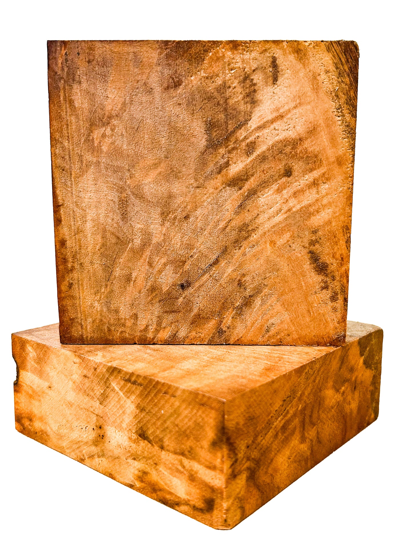 Goncalo Alves/Tigerwood CROTCH Figure Bowl Blank - 4" x 4" x 1.5"  WE1433