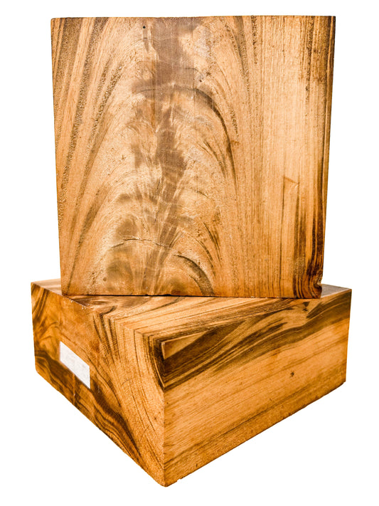 Goncalo Alves/Tigerwood CROTCH Figure Bowl Blank - 6" x 6" x 2.5"  WE1435