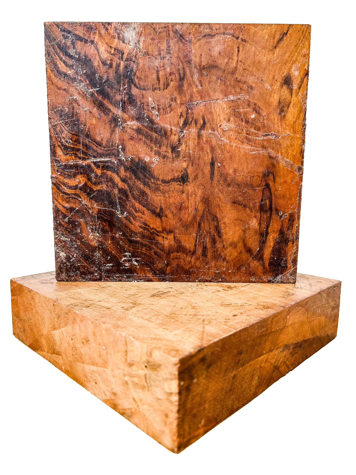 Goncalo Alves/Tigerwood CROTCH Figure Bowl Blank - 8" x 8" x 2"  WE1436