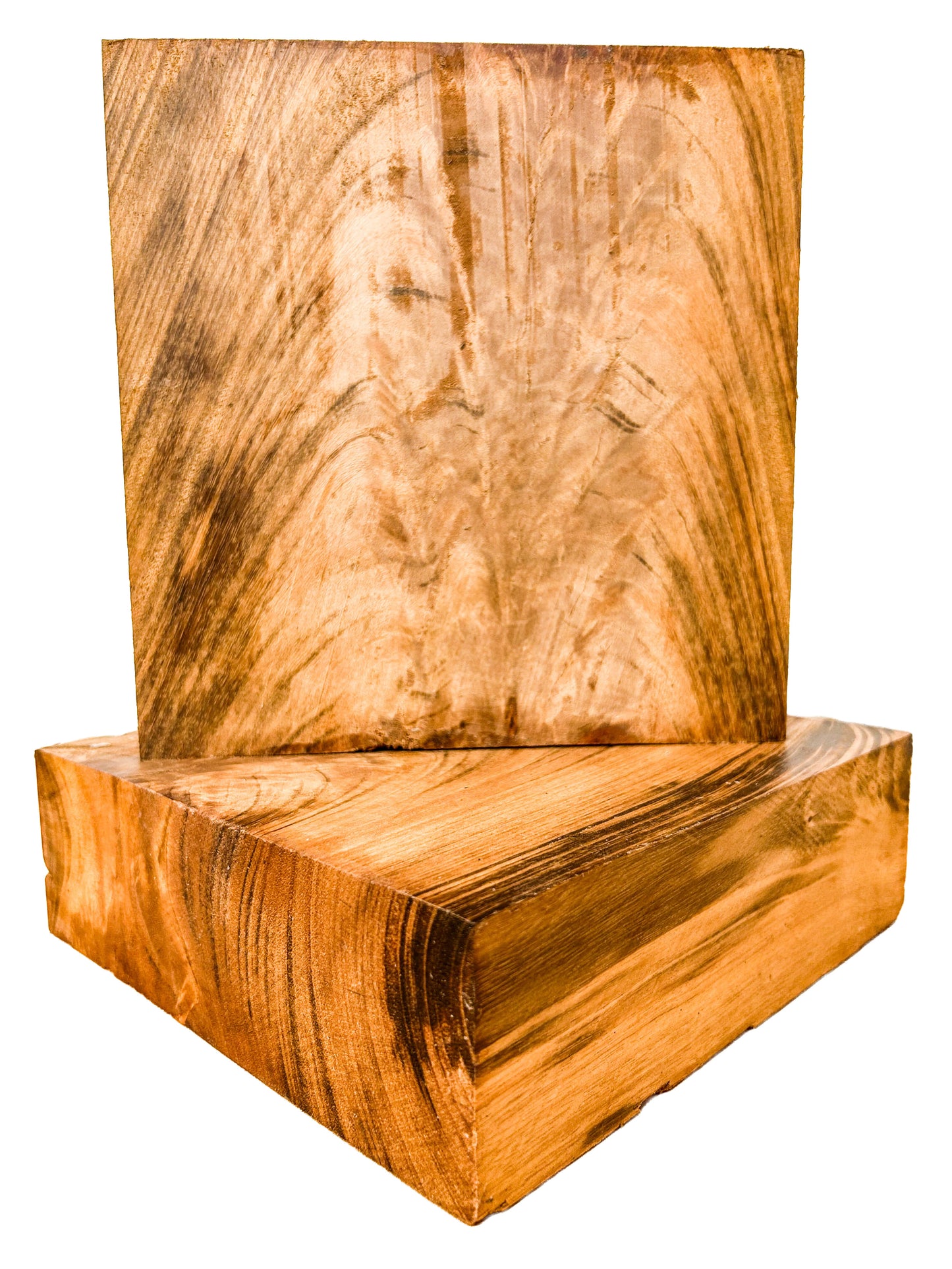 Goncalo Alves/Tigerwood CROTCH Figure Bowl Blank - 8" x 8" x 2.5"  WE1437