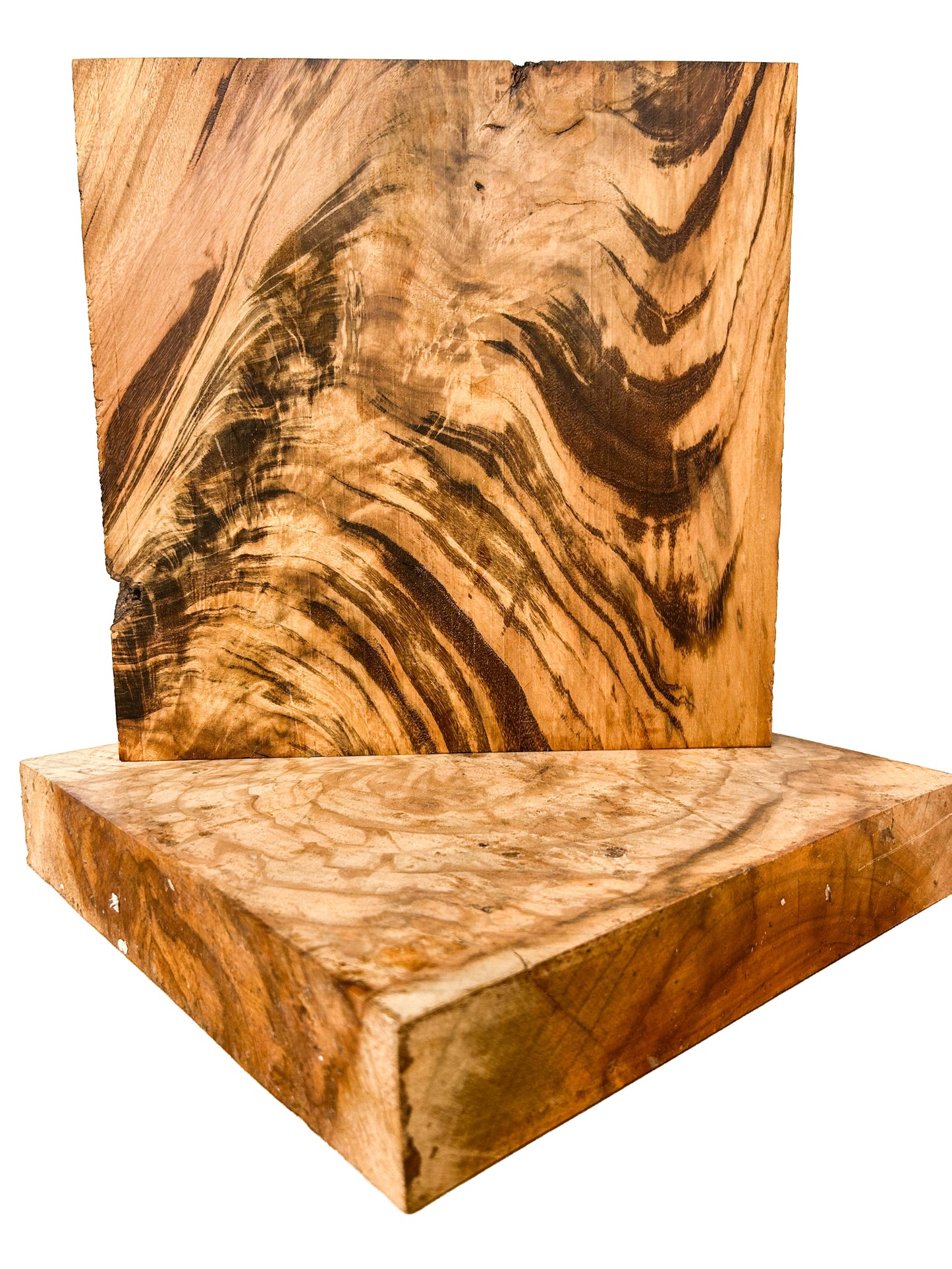 Goncalo Alves/Tigerwood CROTCH Figure Bowl Blank - 12" x 12" x 1.5"  WE1440