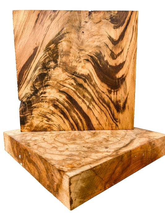 Goncalo Alves/Tigerwood CROTCH Figure Bowl Blank - 12" x 12" x 2"  WE1441