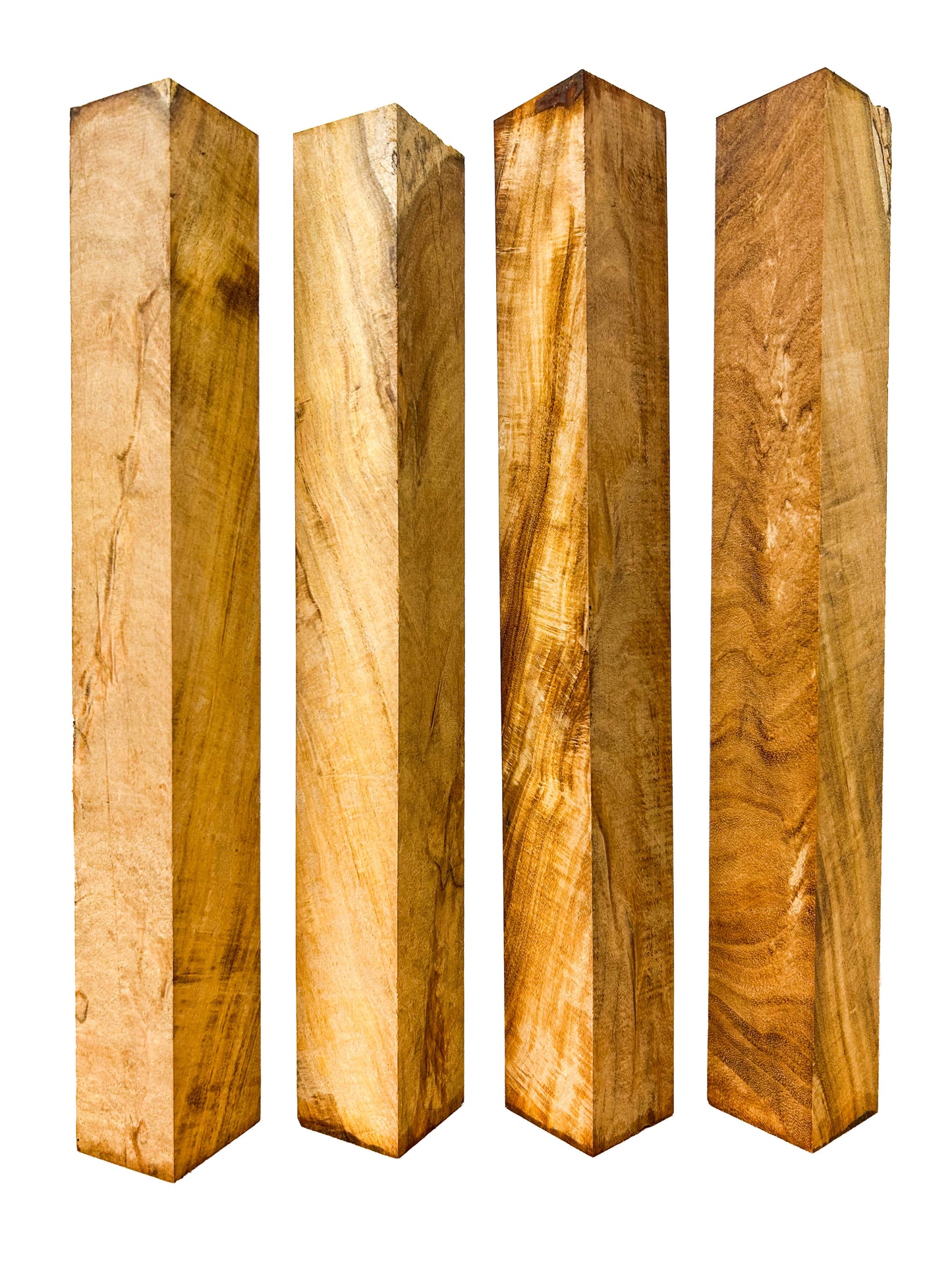 Garapa, Brazilian CROTCH Turning Blanks - 12"x 1.5"x 1.5"  WE1478
