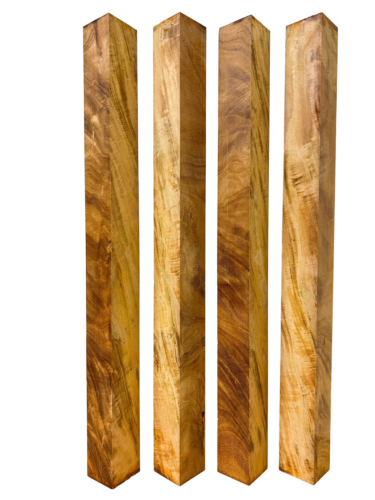Garapa, Brazilian CROTCH Turning Blanks - 18"x 1.5"x 1.5"  WE1479