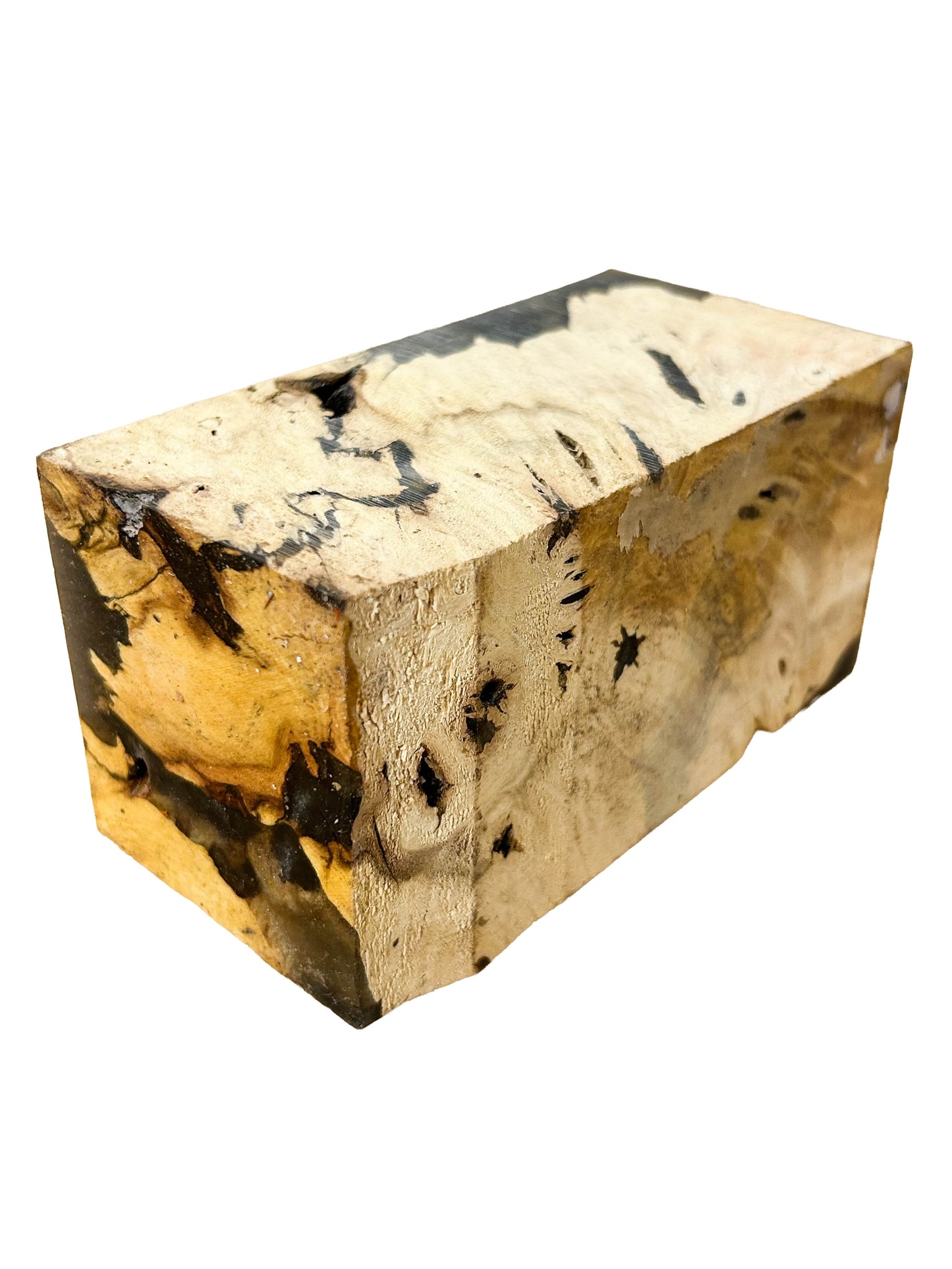 Buckeye Burl, American Epoxied Turning Square - 5.5" x 2.75" x 2.75" WE1488