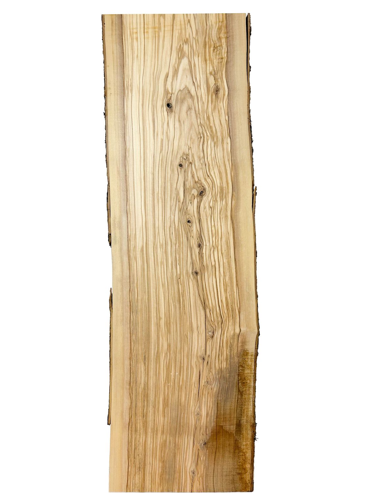 OLIVEWOOD: Italian Live Edge Figured, Slab 36"x 10-12"x 3/4" - WE1590