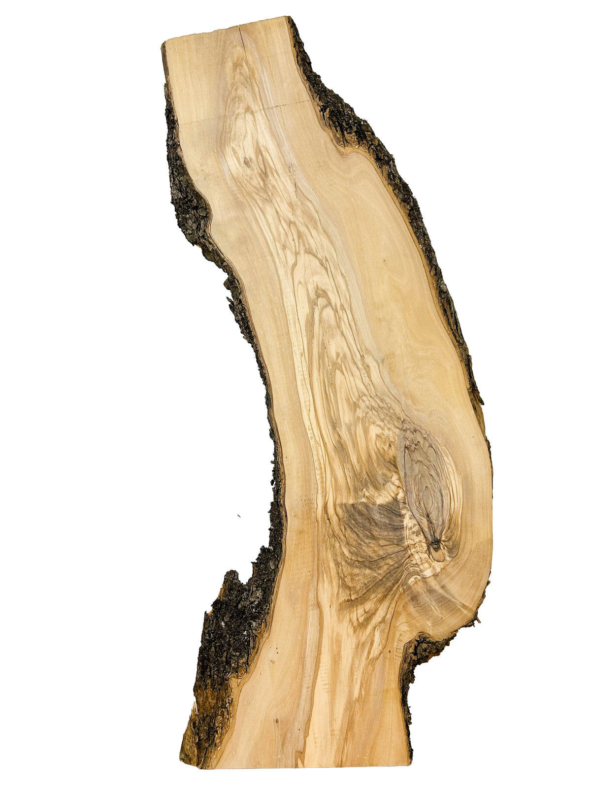 OLIVEWOOD: Italian Live Edge Figured, Slab 36"x 7-10.5"x 3/4" - WE1591