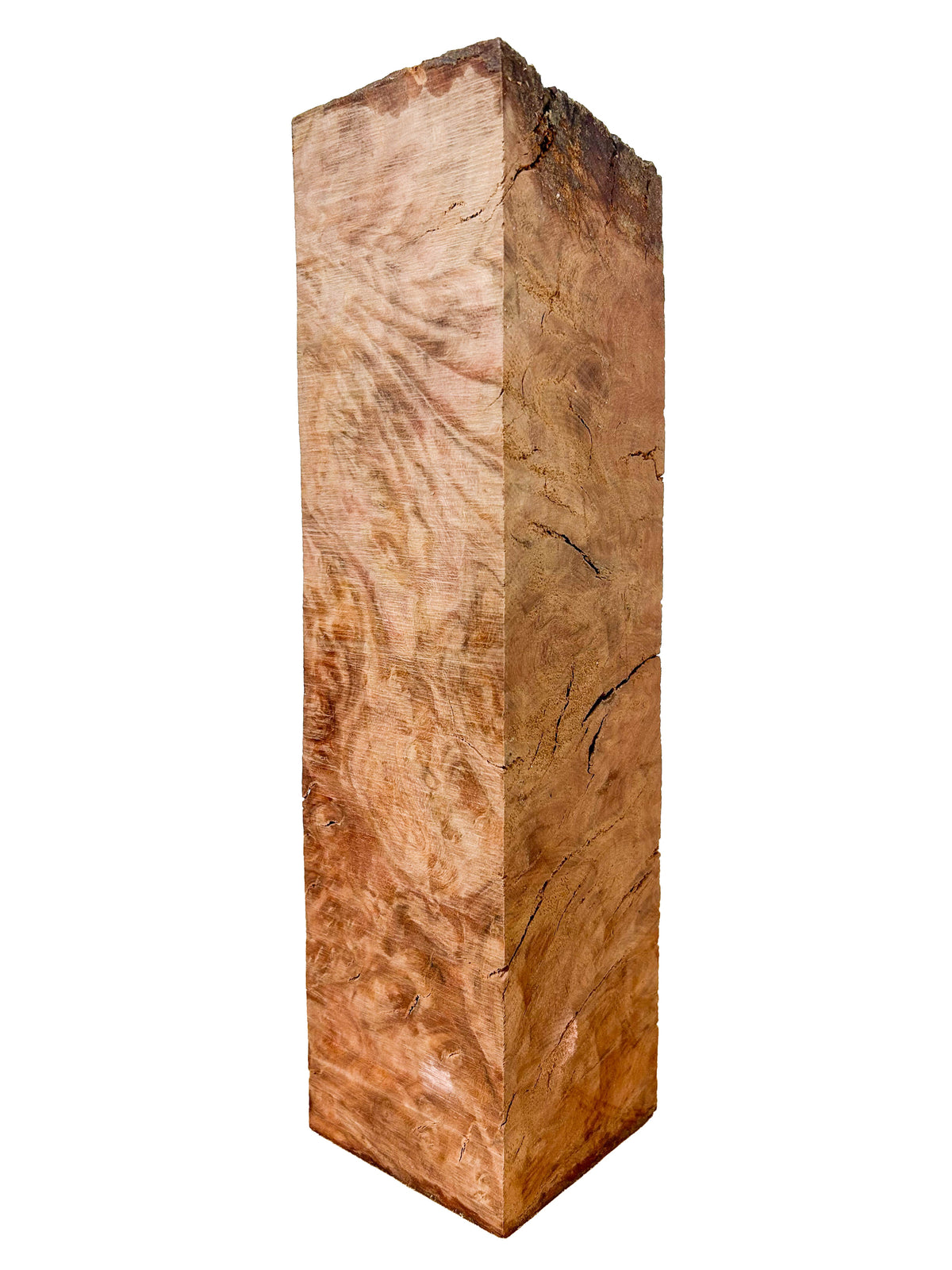 Australian Western Red Box Burl Turning Blank - 12"x 3-1/8"x 3-1/8" WE1597