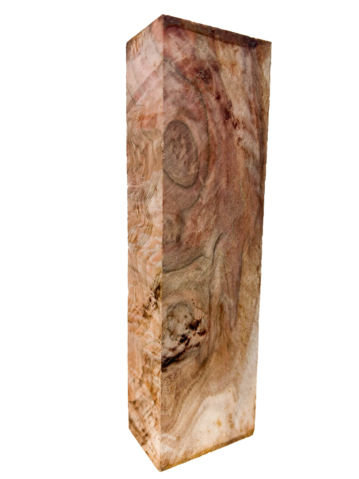 Australian Red Mallee Burl Knife Scales - 5"x 1.5"x 1" WE1609