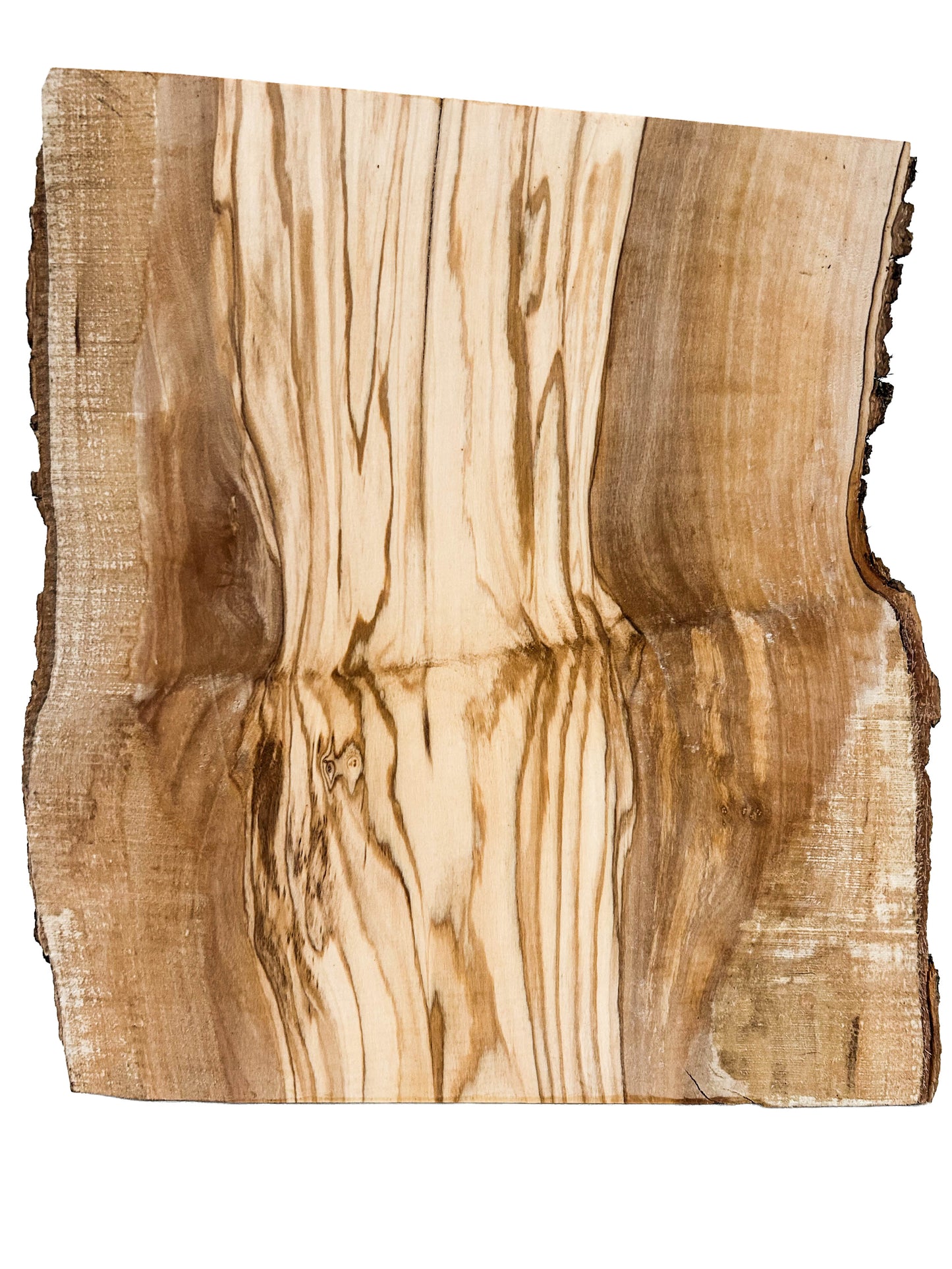 LiveEdge Figured Italian Olivewood for Cutting Boards 13.25"x 11-12"x 1" [WE275]