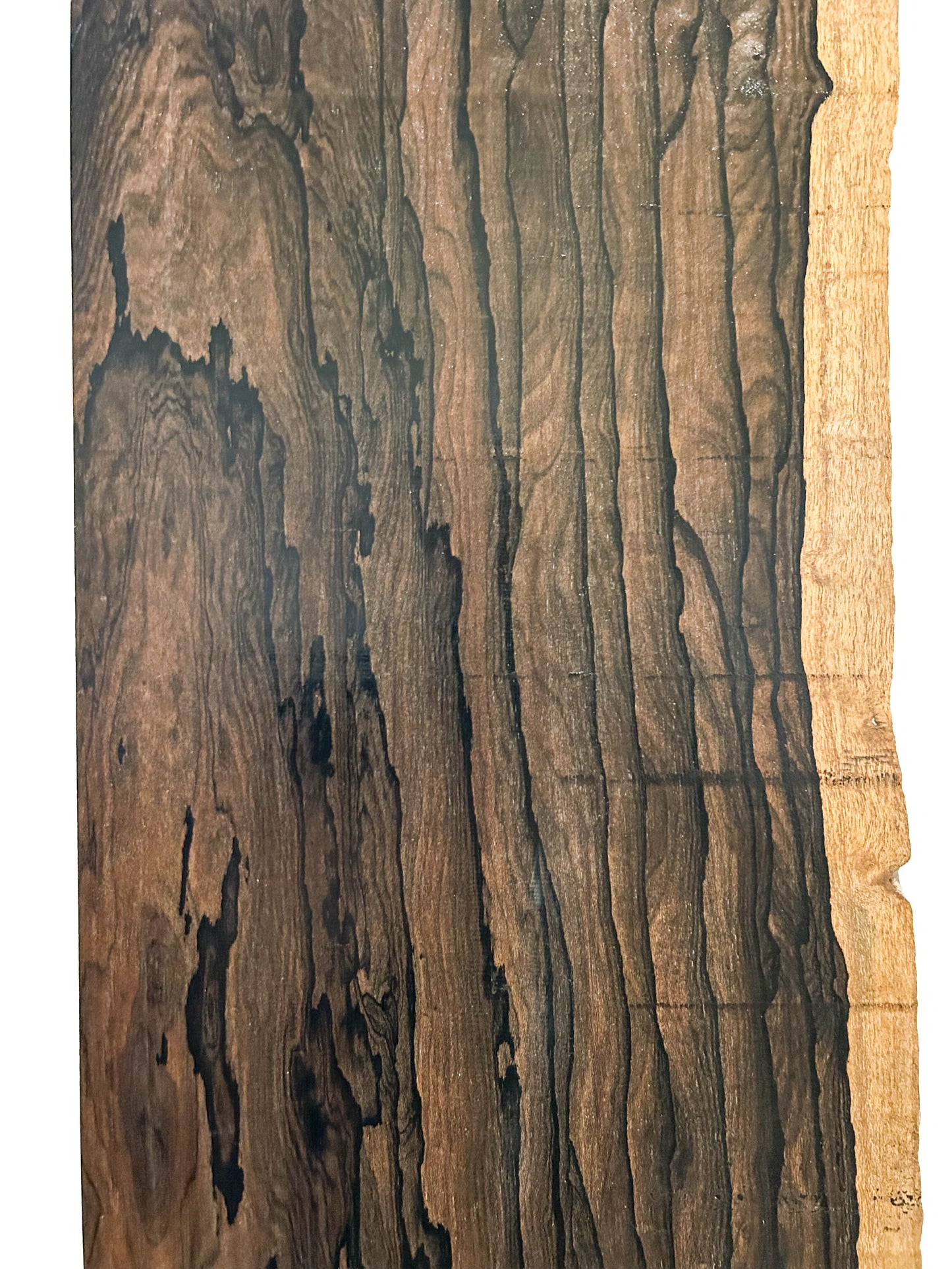 Ziricote Highly Figured Lumber board - 38" x 9.5" x 1-1/8" [WE289]