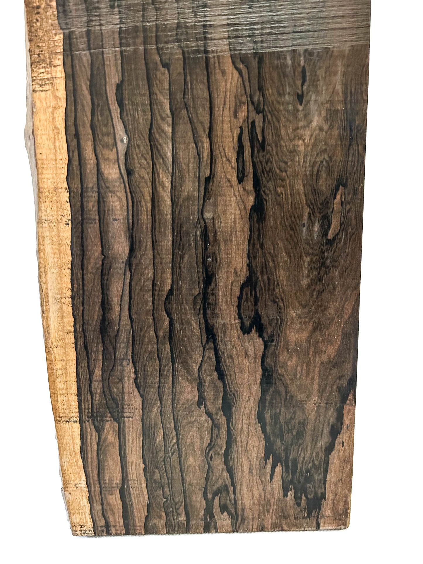Ziricote Highly Figured Lumber board - 38" x 9.5" x 1-1/8" [WE289]