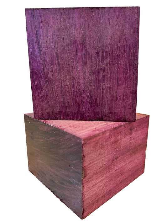Purpleheart Bowl Blanks - 4" x 4" x 2-7/8" [WE361]