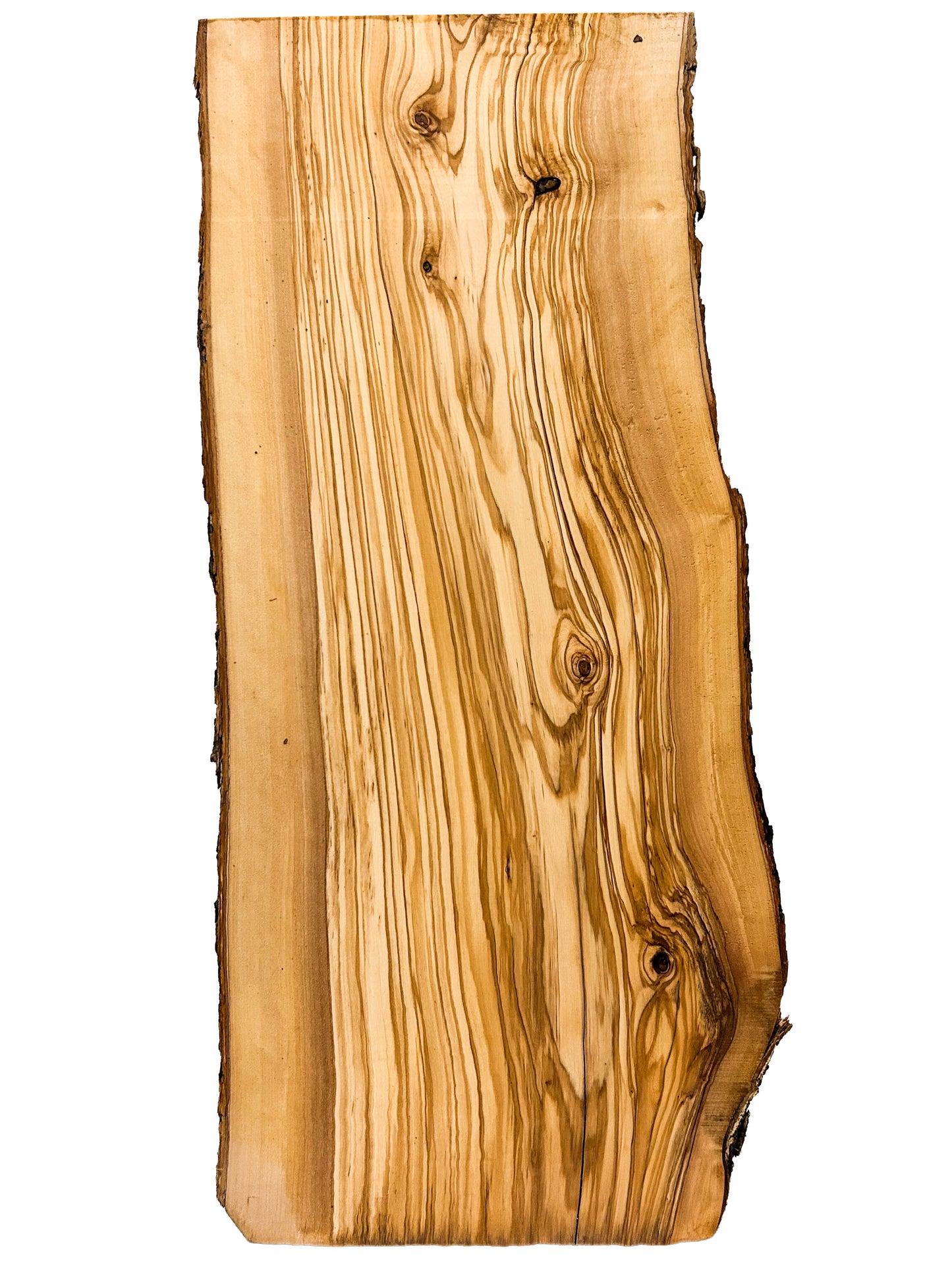 OLIVEWOOD: Italian Live Edge Figured, Cutting Boards 24"x 10"x 1" [WE366]