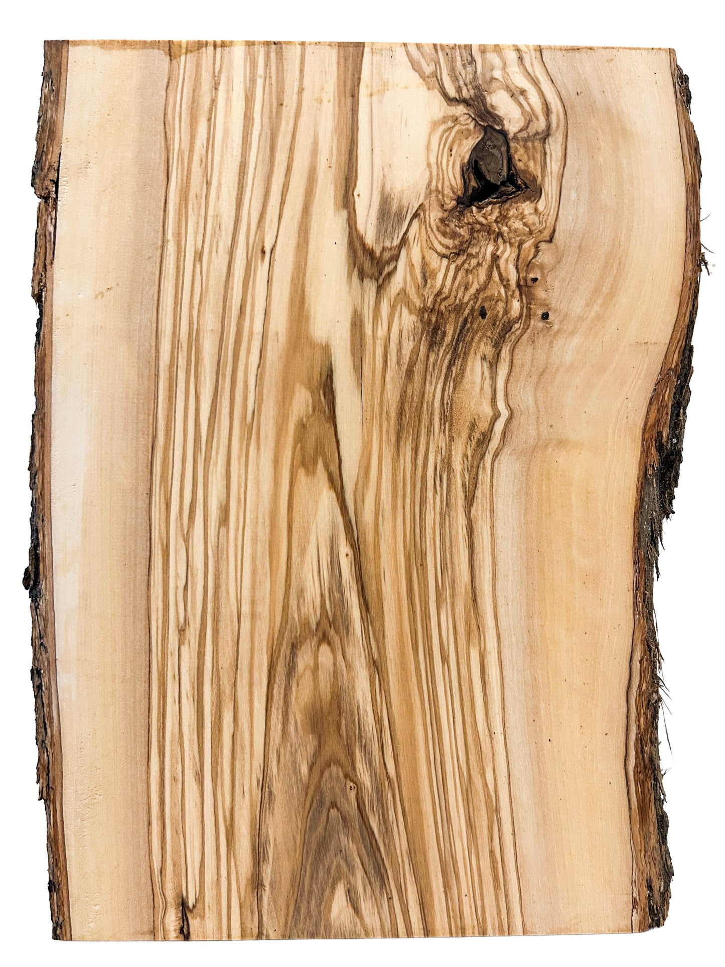 OLIVEWOOD: Italian Live Edge Figured, Cutting Boards 13"x 9.5"x 1" [WE369]