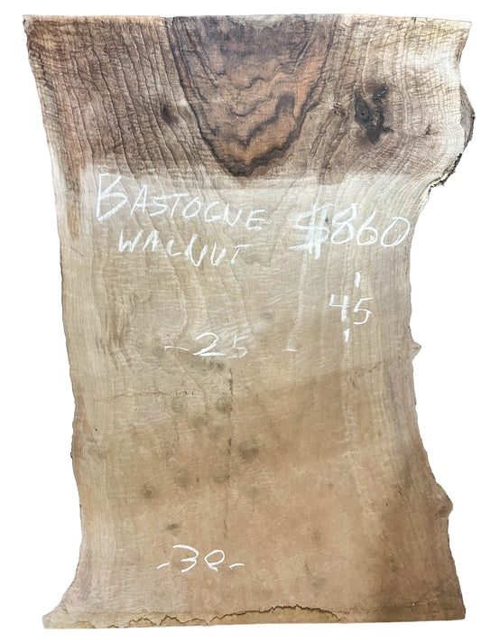 Walnut, Bastogne Live Edge Crotch Slabs - 45"x 25-30" x 2" [WE381]