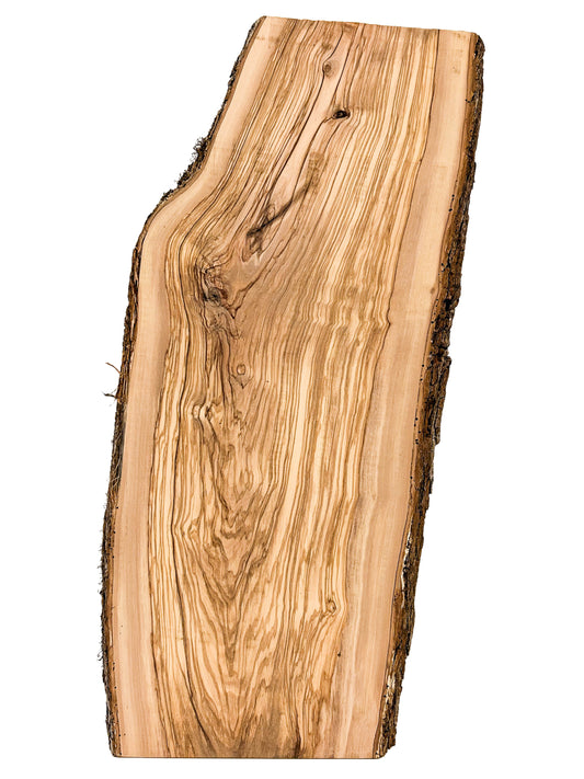 OLIVEWOOD: Italian Live Edge Figured, Cutting Boards 24"x 8-11"x 3/4" [WE397]