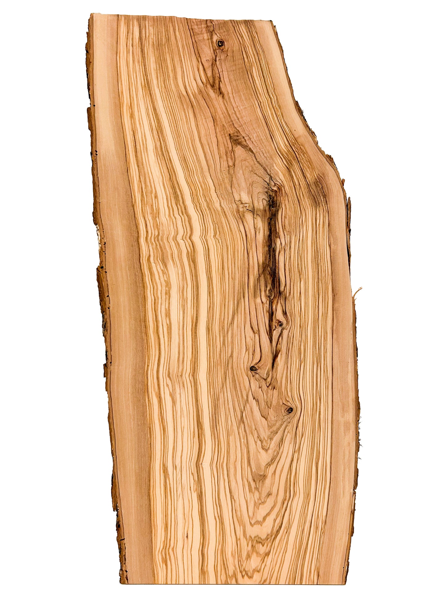 OLIVEWOOD: Italian Live Edge Figured, Cutting Boards 24"x 8-11"x 3/4" [WE397]