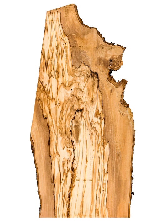 OLIVEWOOD: Italian Live Edge Figured, Cutting Boards 24"x 7-11"x 3/4" [WE398]