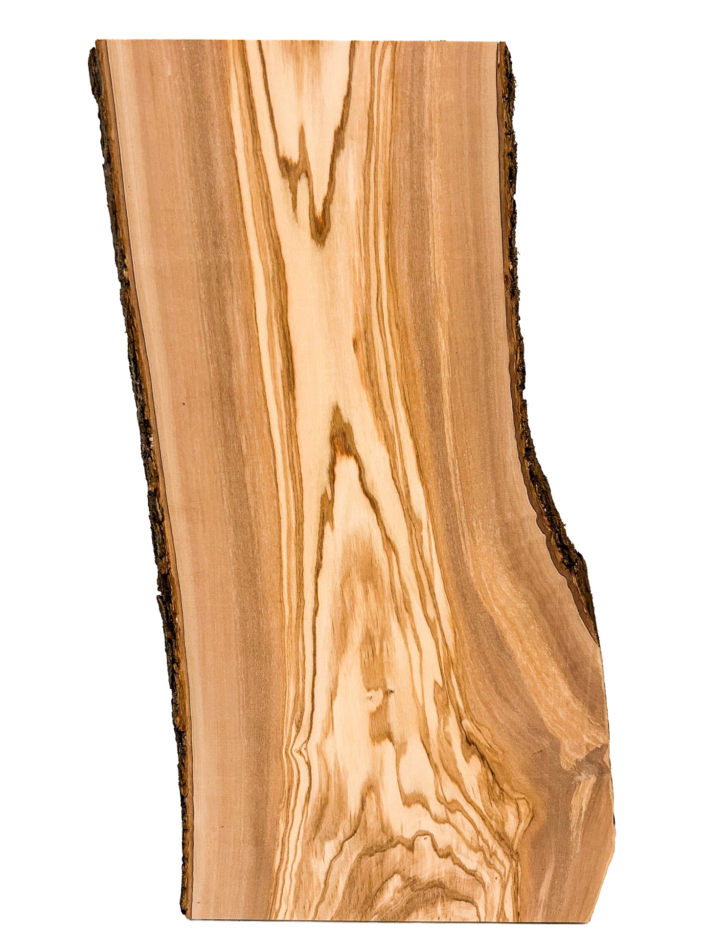 OLIVEWOOD: Italian Live Edge Figured, Cutting Boards 18"x 8-9"x 3/4" [WE399]