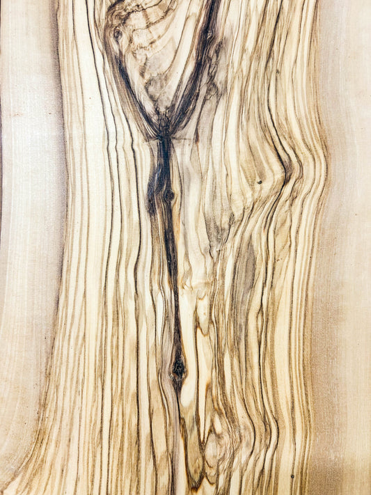 OLIVEWOOD: Italian Live Edge Figured, Cutting Boards 24.5"x 8-9"x 1" [WE453]