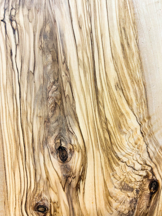 OLIVEWOOD: Italian Live Edge Figured, Cutting Boards 24"x 9-9.5"x 1" [WE454]