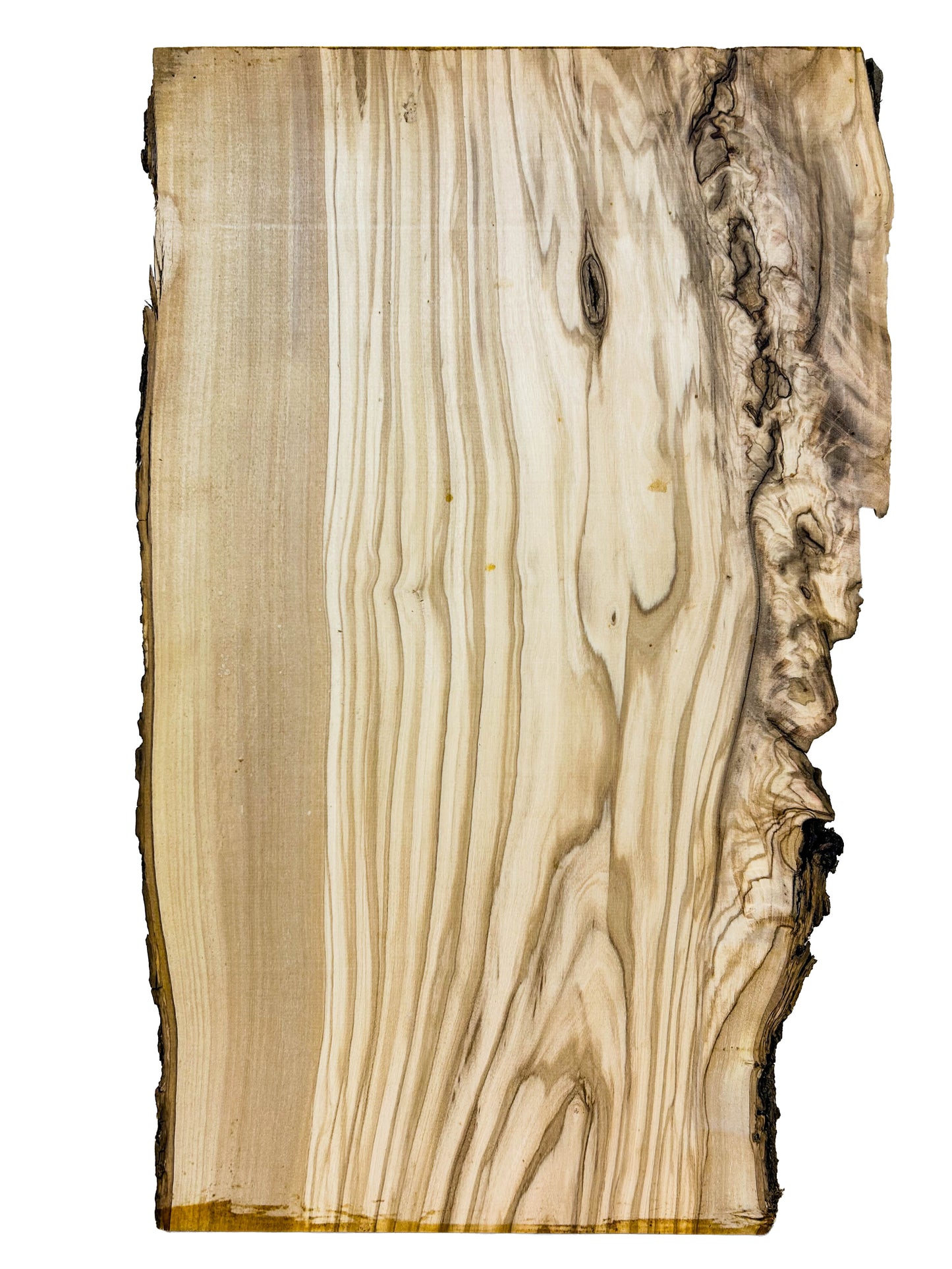OLIVEWOOD: Italian Live Edge Figured, Cutting Boards 18"x 9.5-11"x 1" [WE456]