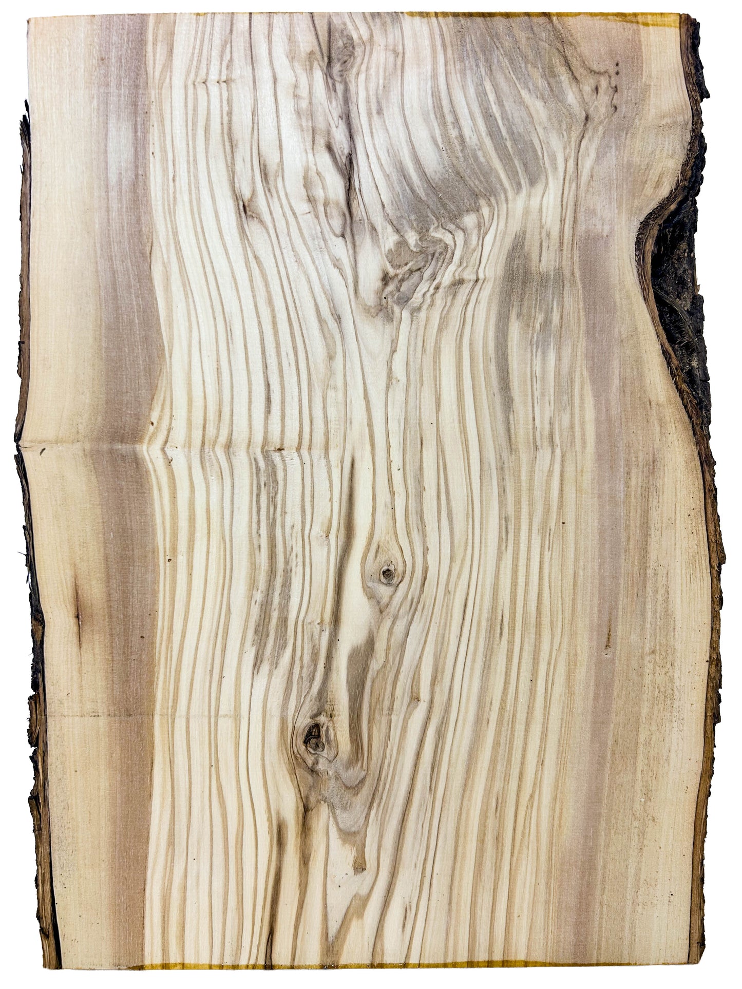 OLIVEWOOD: Italian Live Edge Figured, Cutting Boards 14"x 9-10"x 1-1/8" [WE459]