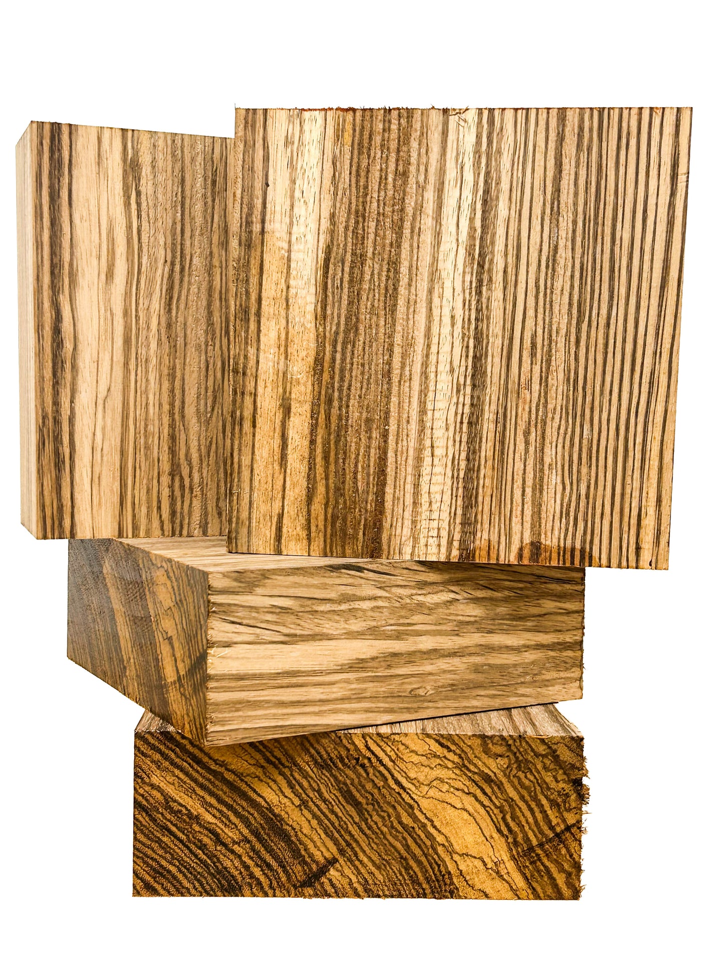 Zebrawood Bowl Blanks - 7-7/8" x 7-7/8" x 2-7/8" - WE537