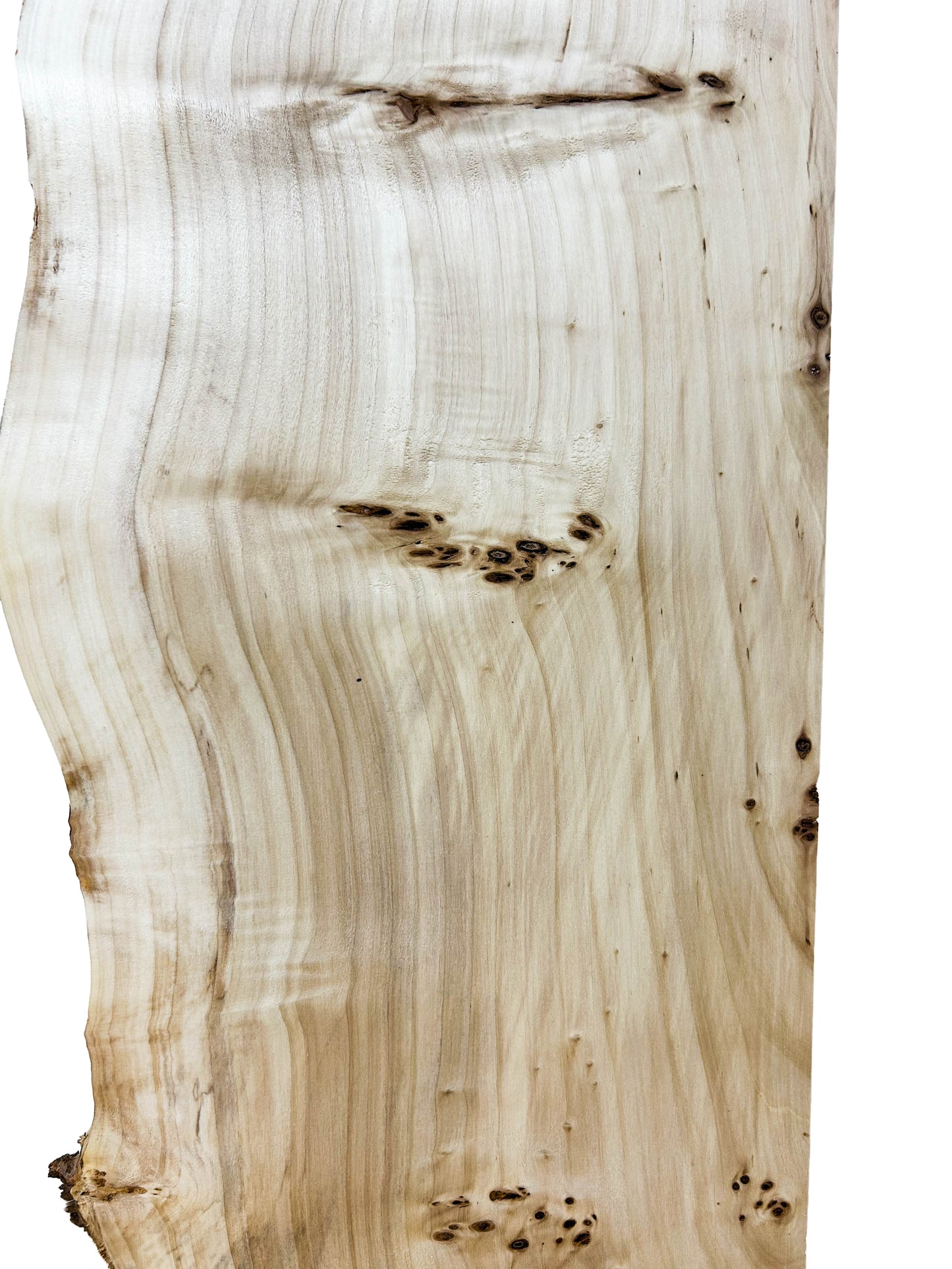 Mappa, European LIVE EDGE Burl - 42.5" x 11-13" x 3/4" WE574