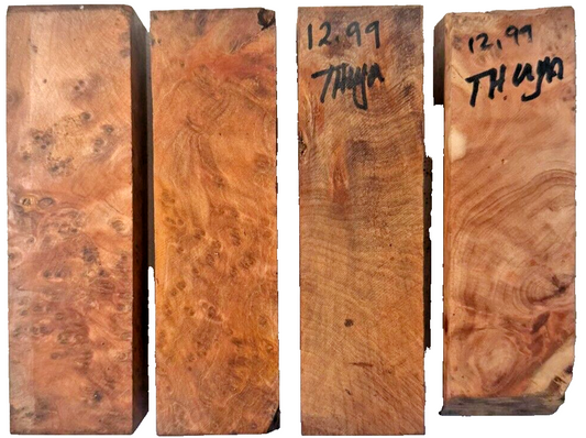 Moroccan Thuya Burl Knife Scales/Pistol Grips - 5" x 1 1/2" x 1" [E-432]