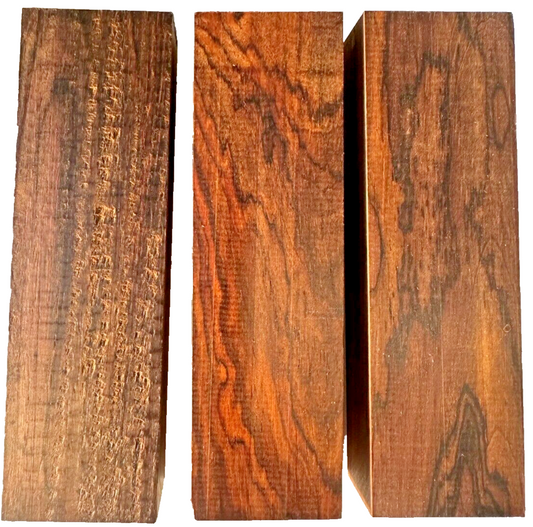 Cocobolo Knife Scales/Pistol Grips - 5" x 1 1/2" x 1" (3 pcs.) [E-368]