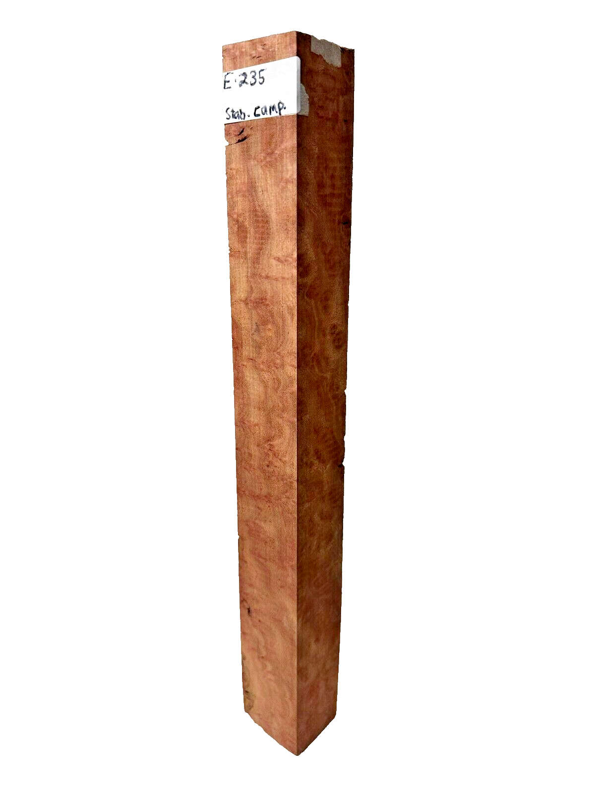 Stabilized & Figured Camphor Burl Turning Square - 17 5/8" x 2" x 2" [E-235]