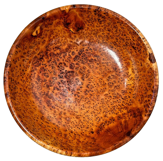 Moroccan Thuya Burl Bowl - 9" x 3" [E-303]