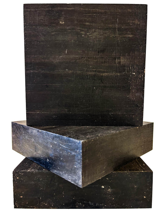 Gabon Ebony Bowl Blank - 6.75" x 6.75" x 1 7/8" [E-860]