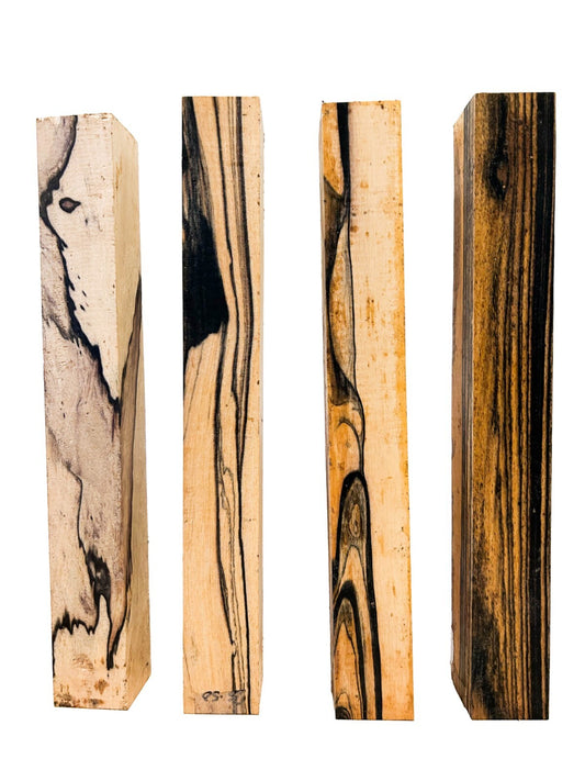 Black & White Ebony Turning Squares - 1.75" x 1.75" x 12" [E-474]