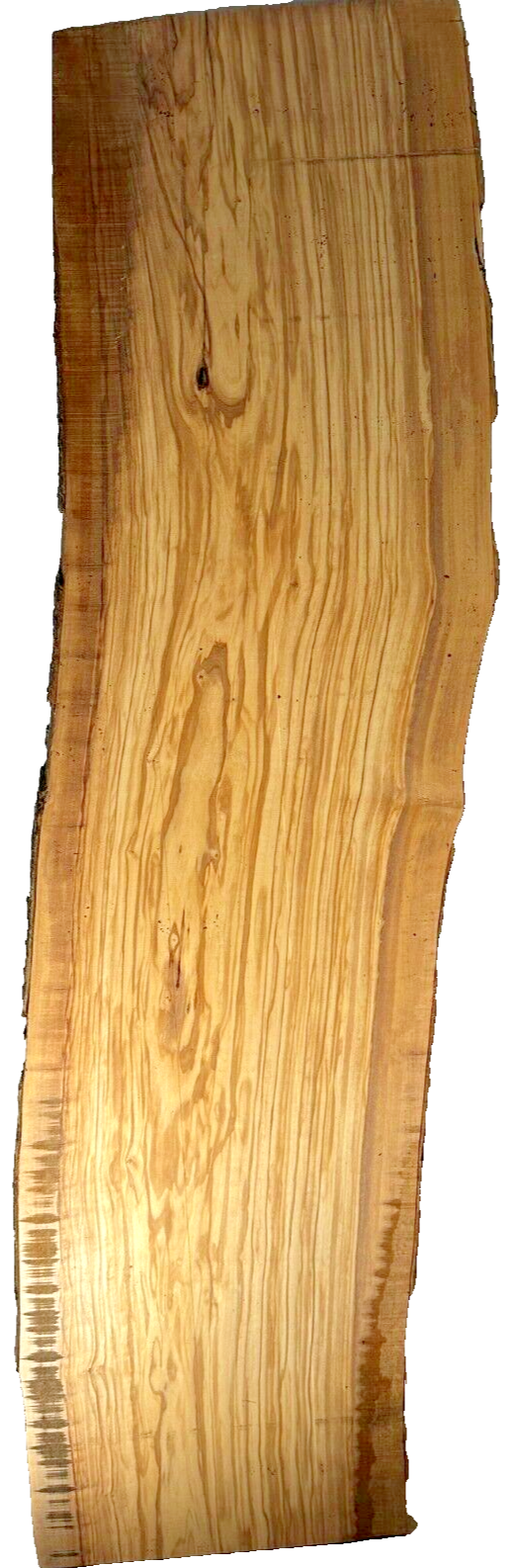 Kiln Dried Curly Olive Wood Live Edge Board - 45 1/2" x 12" x 1" [E-597]