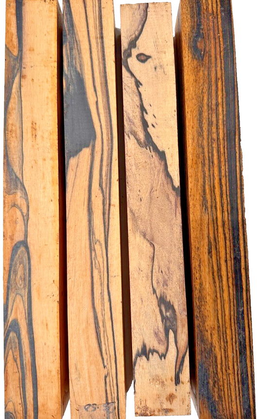 Black&White Ebony Pool Cue/Spindle/Turning Blanks - 1 1/2"x 1 1/2"x 12" [E-475]