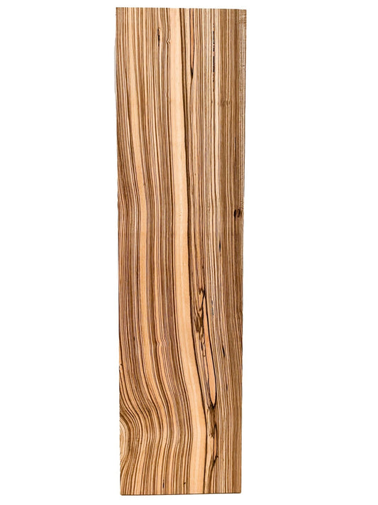 4/4 Exotic Highly Figured Zebrawood Board - 28" x 7.25" x .75" [E-1027]