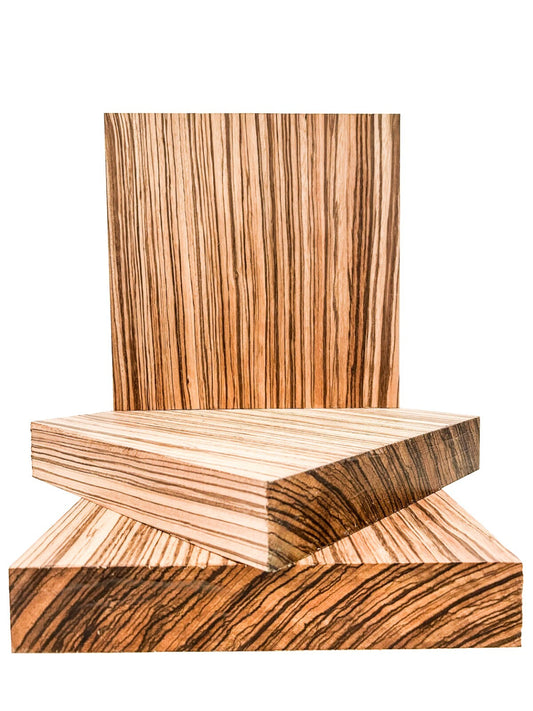 8/4 African Zebrawood Platters & Bowl Blanks - 11.75" x 11.75" x 2" [E-1024]