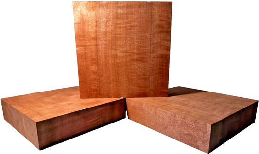 African Pomelle Sapele Bowl Blanks - 7 1/2" x 7 1/2" x 2" [E-463]